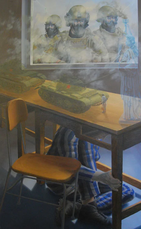Night Journey 56: The Phantasmal Light of Memory of a Lost and Forgotten Time 34"x20" oil on canvas