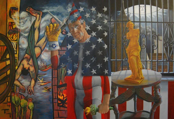 Night Journey 49: Absturzender/The Twilight of Idolatry 36"x48" oil on canvas