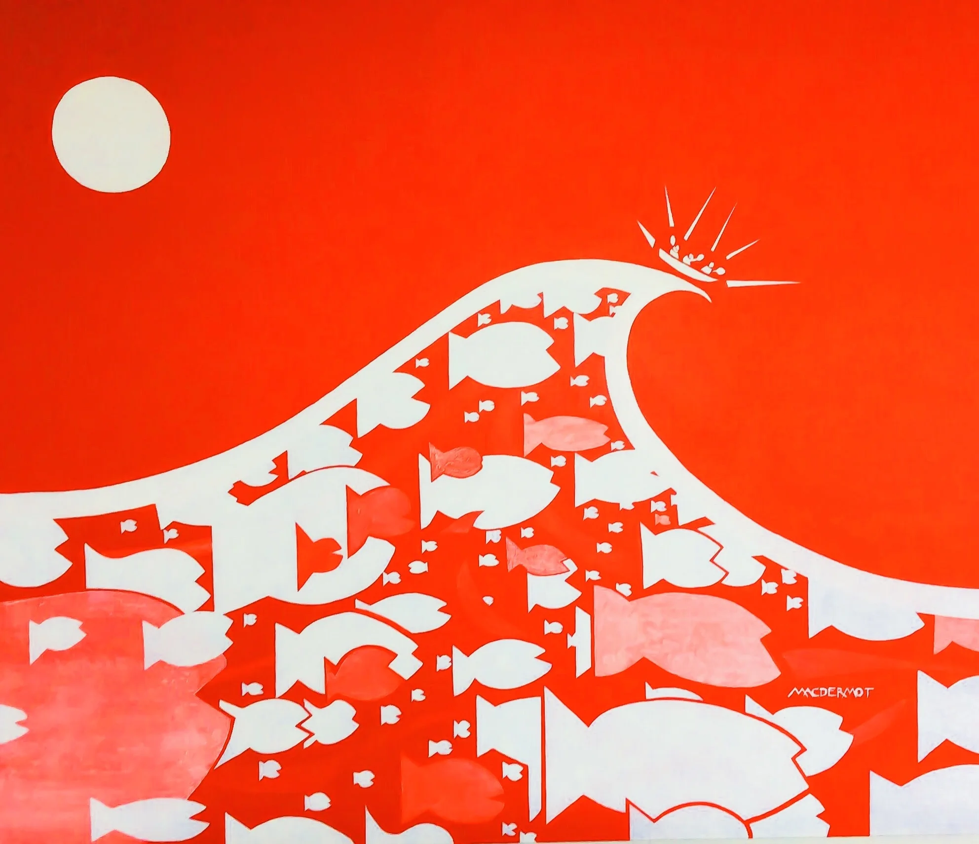 Big Red NYC series - Deep Trouble 60” x 78” acrylic on canvas