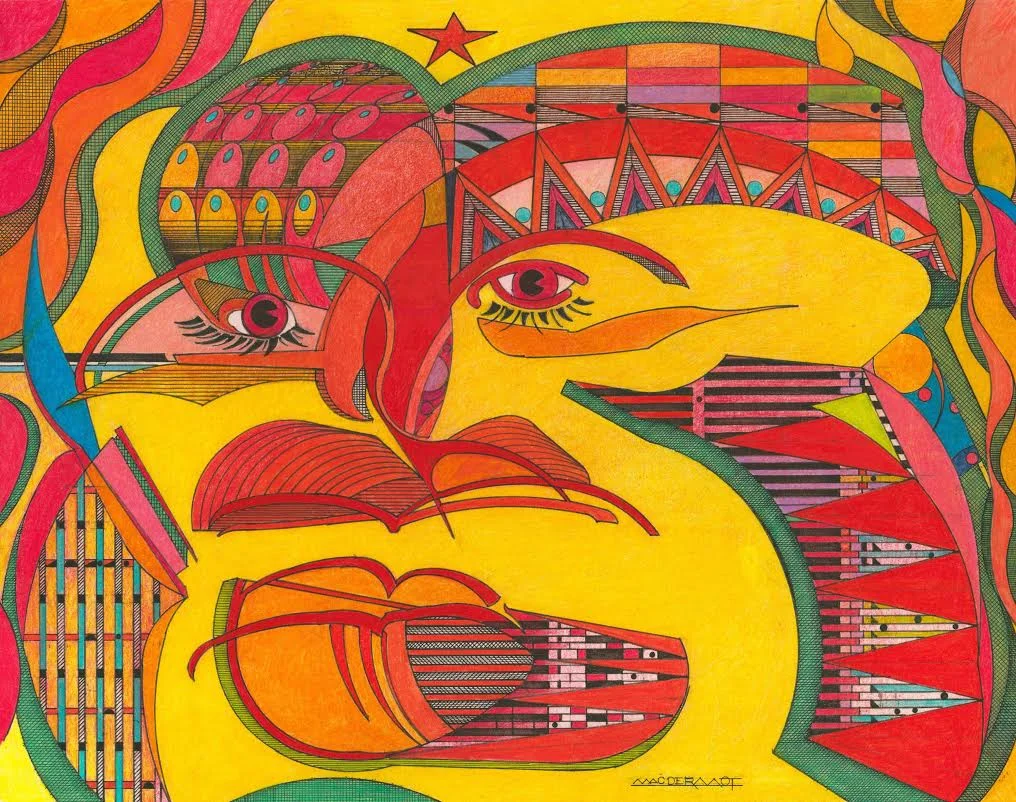 INTENSITY series - TATOO FACE pen and ink, pastel and colored pencil on strathmore paper. 11”x14”