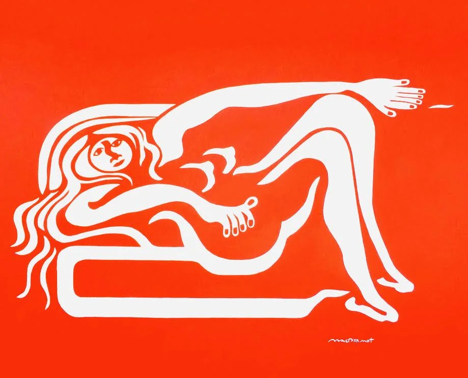 Red Big NYC series - Reclining Woman 60”h x 84”w acrylic on canvas