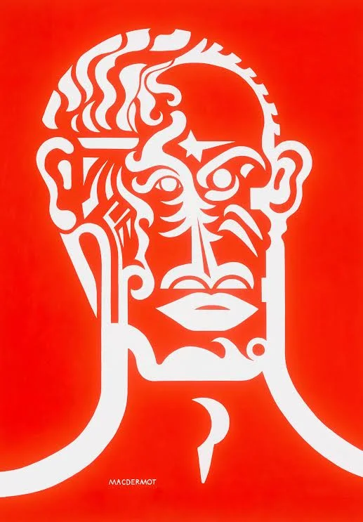 Big Red NYC series - Spiritual Spartan 84” x 60  acrylic on canvas