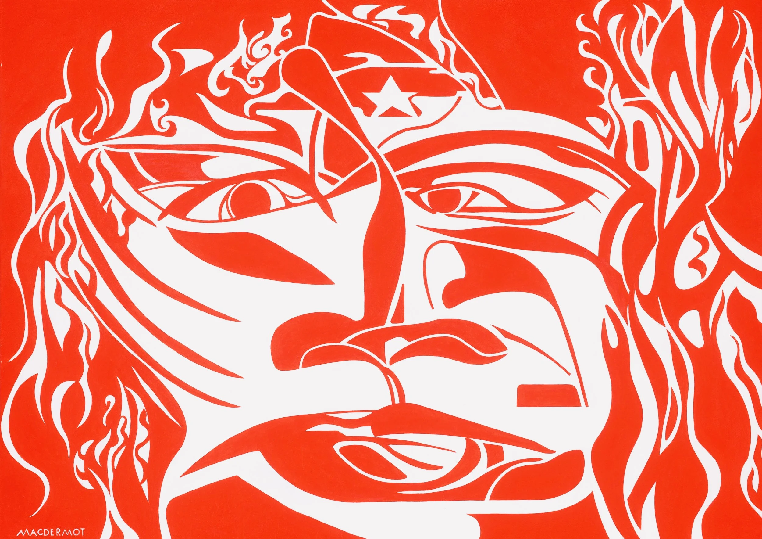 Big Red NYC sereis - sublime 60”h x 84”w acrylic on canvas