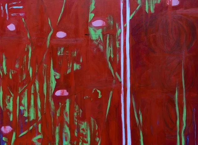 Out the Window/Summer Heat Acrylic on Canvas 40"x30"