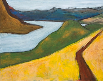 Memory of Dog Mountain, 22"x28", acrylic on canvas