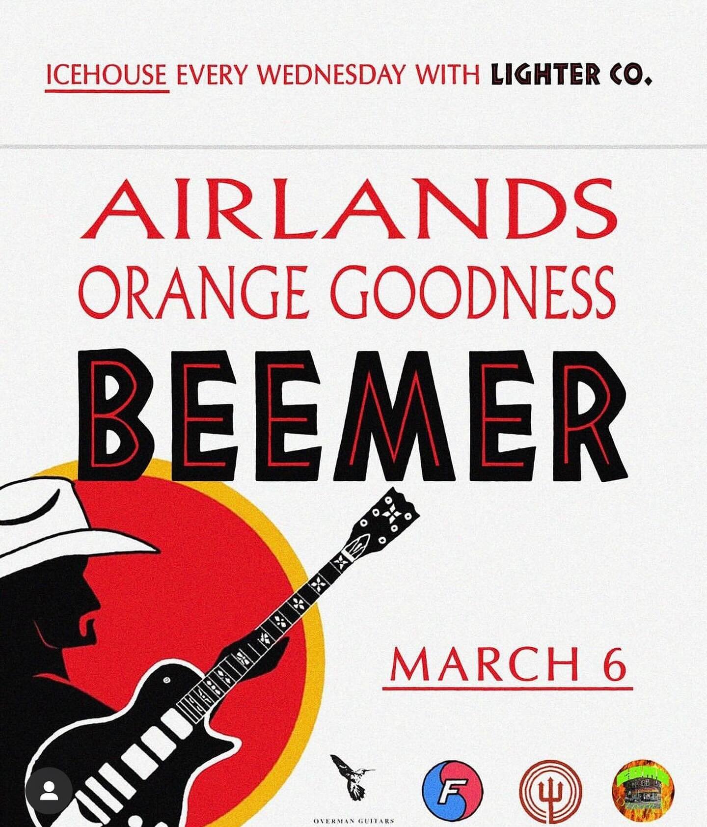 This show is two weeks out @icehousempls - Stoooooked. AirLands kicks it off with @cooperdoten on bass, @ericjuliocarranza on guitar and @jeremyharvey_ on drums. DON&rsquo;T SLEEP ON BEEMER. A thank you to @ihatelighterco for having us! #indierock #s