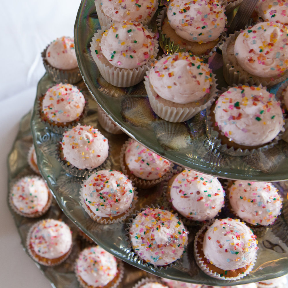 Strawberry Lavender Mini Cupcakes