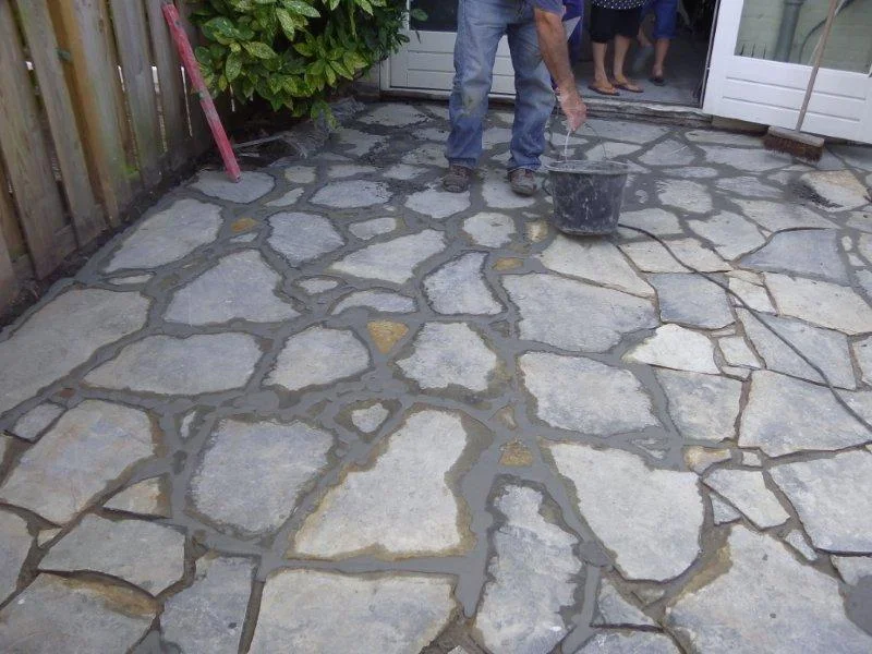 Flagstones afvoegen