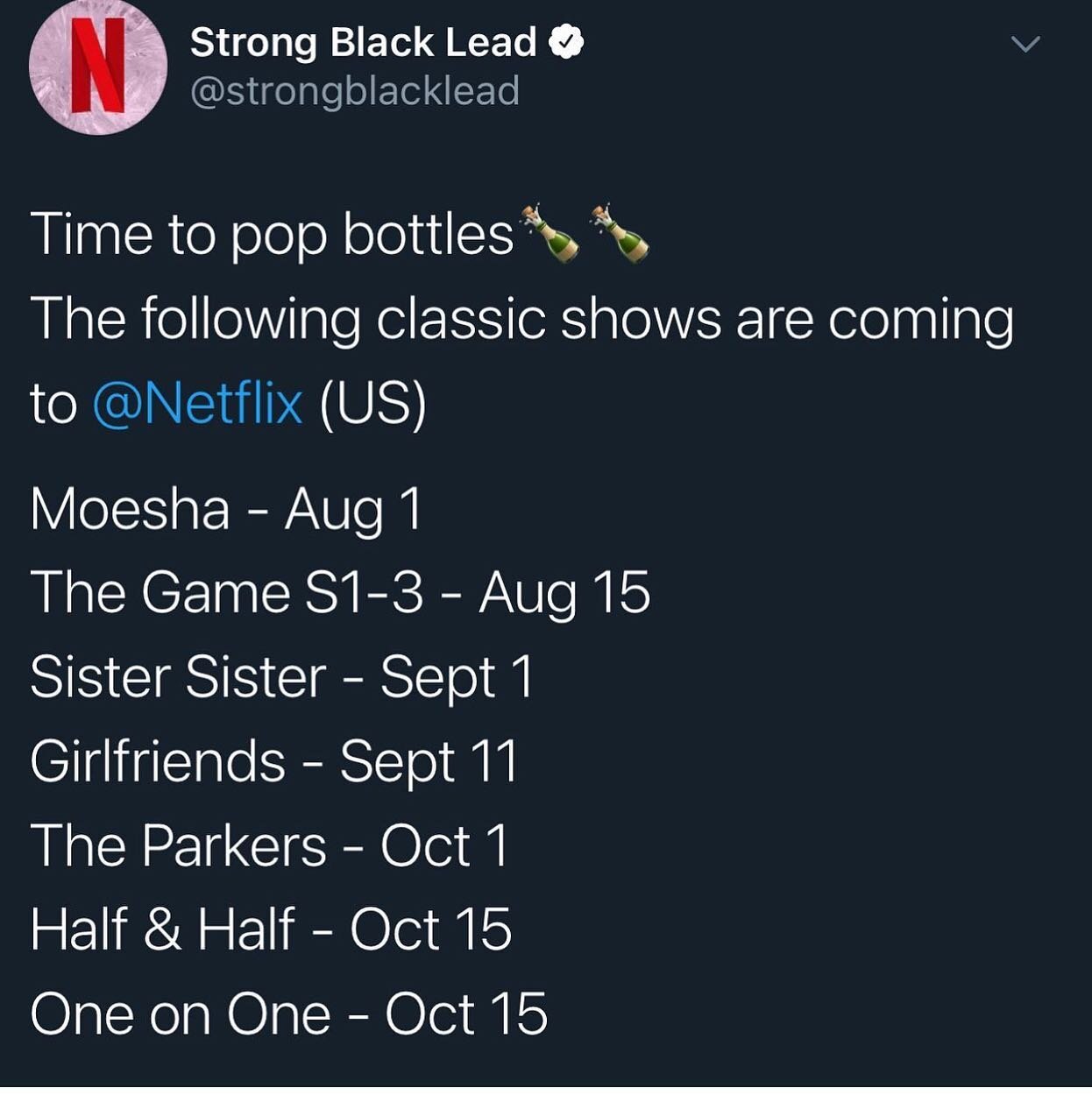 The joy that has jus filled inside of me haha What are you most excited to watch? Def Moesha for me. Omg 🤣 I remember recording every episode on VHS bc I was a HUGE Brandy fan. Her album was the first one I ever purchased. Took all my allowance....I