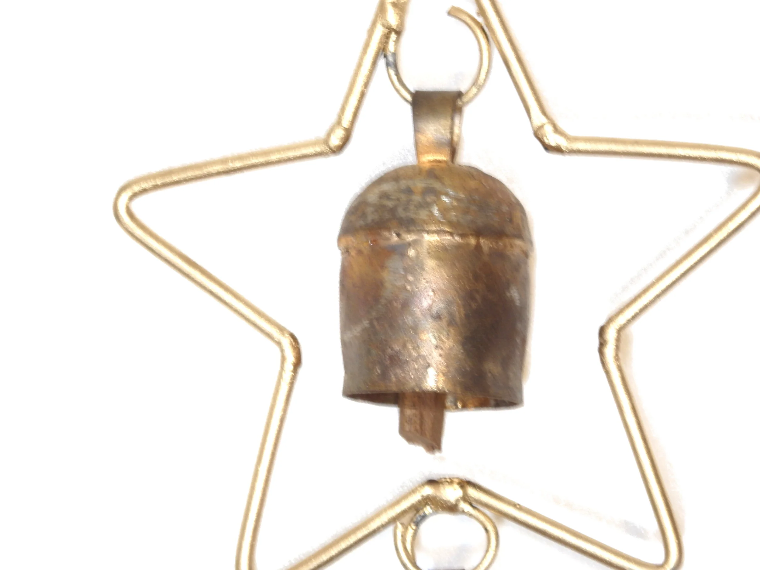 Simple Star - Handcrafted Hanging Ornament with 2 Nana Bells