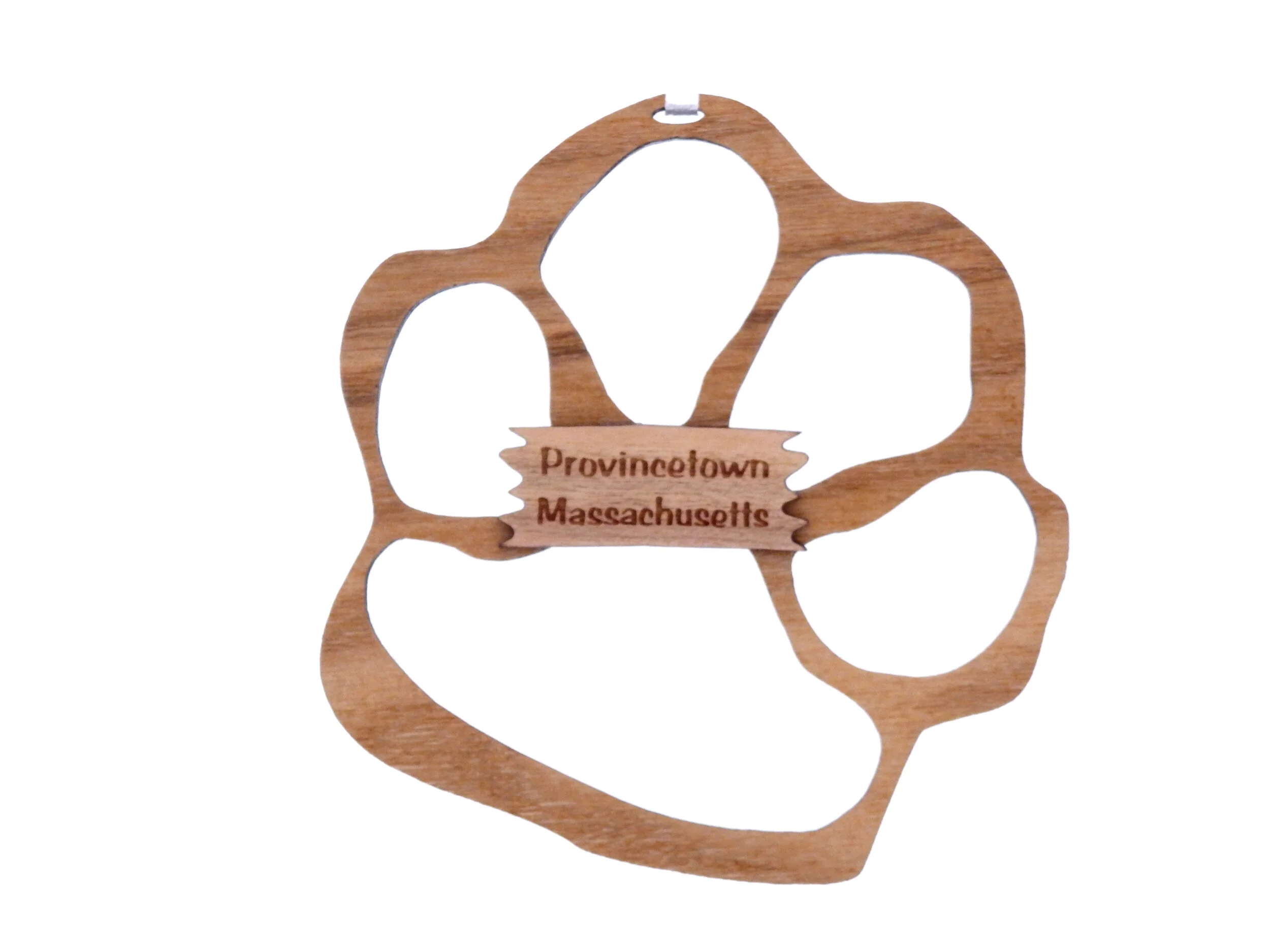 Paw Print Provincetown Massachusetts Ornament