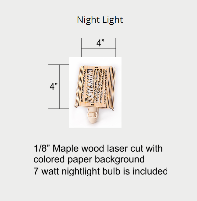 Sailboat Maple Wood Night Light Vermont Lamps