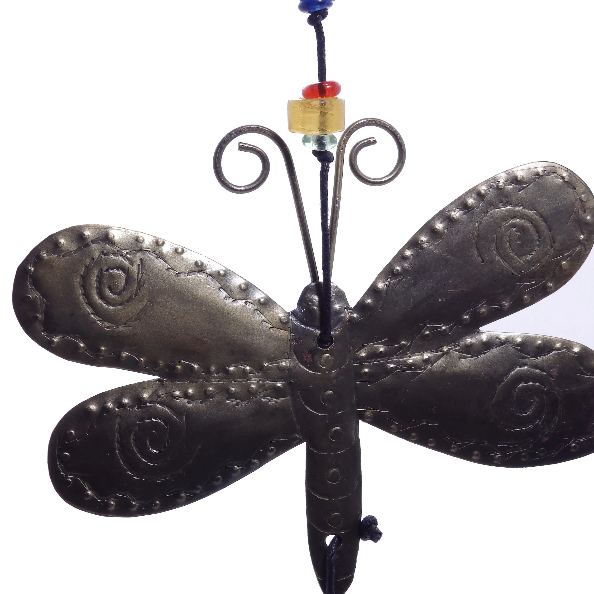 Festive Dragonfly - Handcrafted Windchime With Glass Beads and Nana Bell