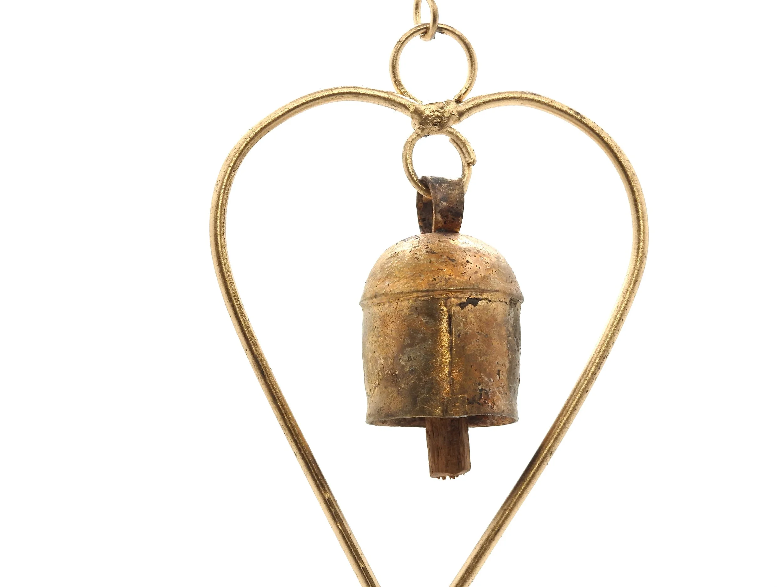 Open Heart - Handcrafted Hanging Windchime with 2 Nana Bells