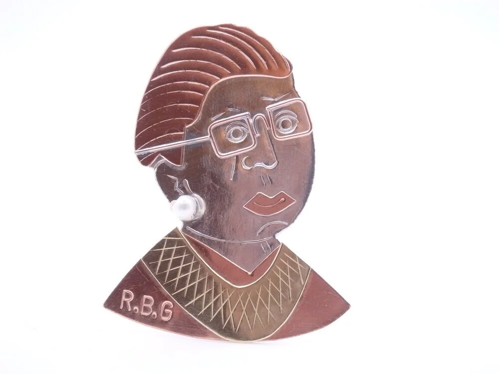 Justice Ruth Bader Ginsburg - Bronze Nickel and Copper Pin