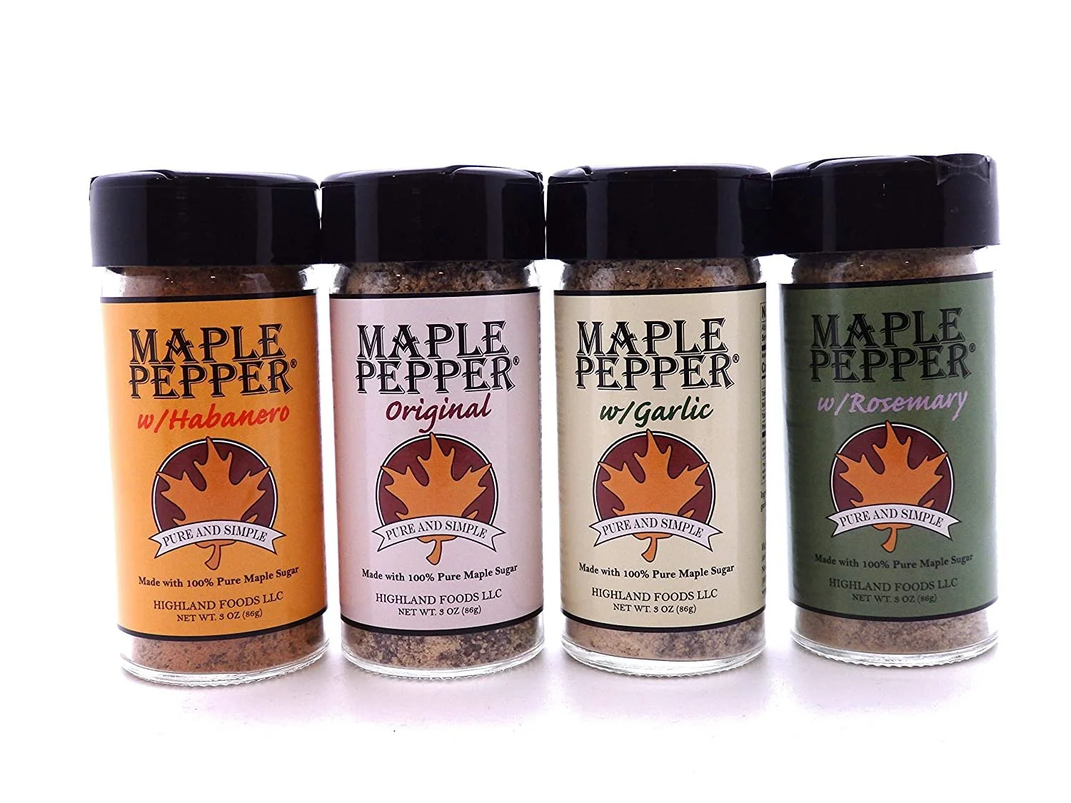 Maple Pepper Variety Pack - Habanero, Rosemary, Garlic and Original