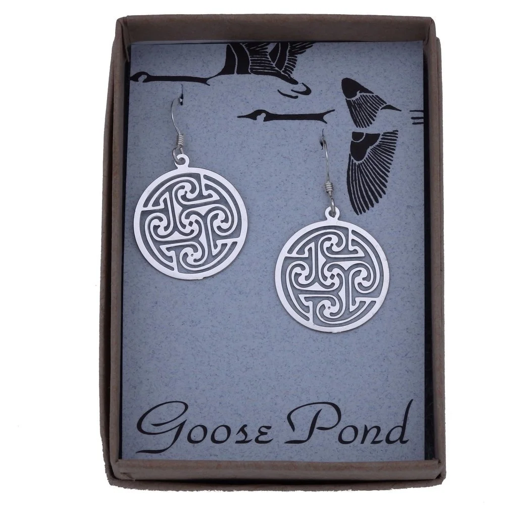 Celtic Circle Dangle Earrings