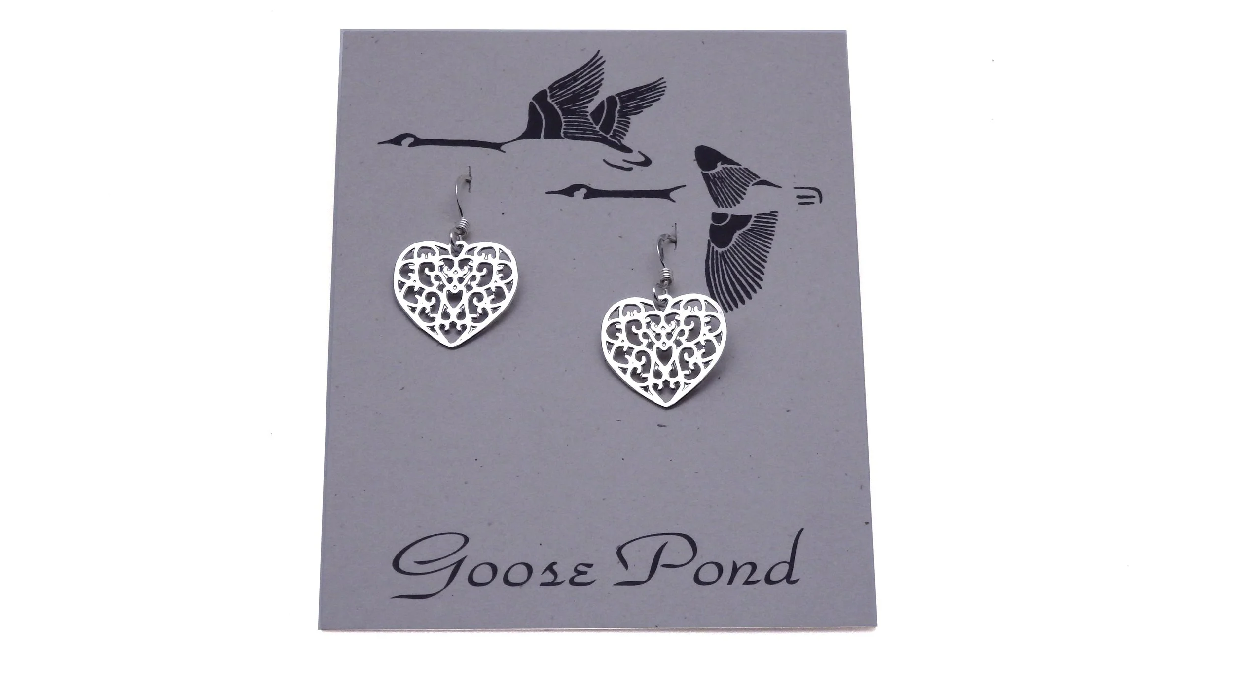 Filagree Hearts Dangle Earrings