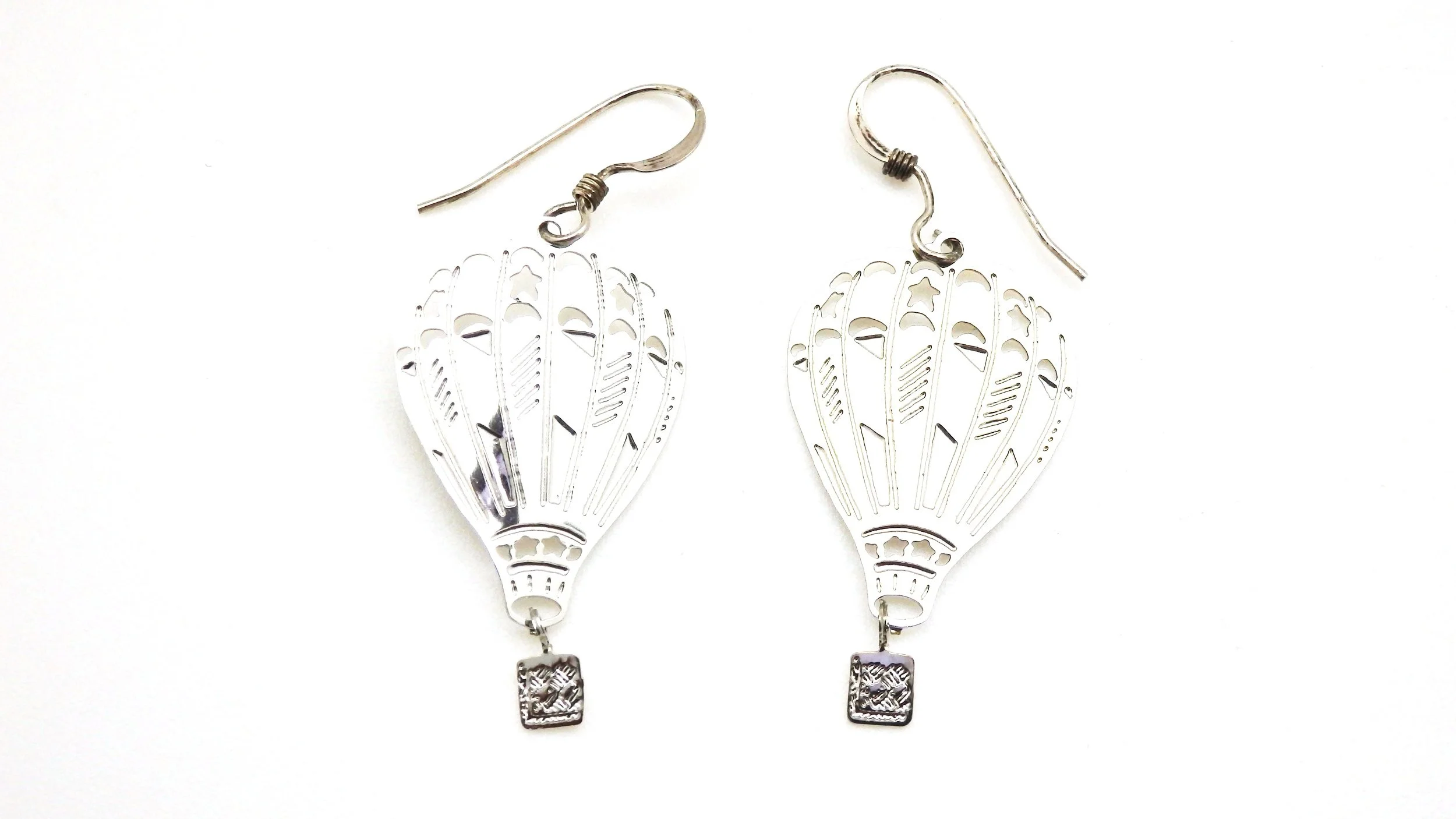 Hot Air Balloon Dangle Earrings