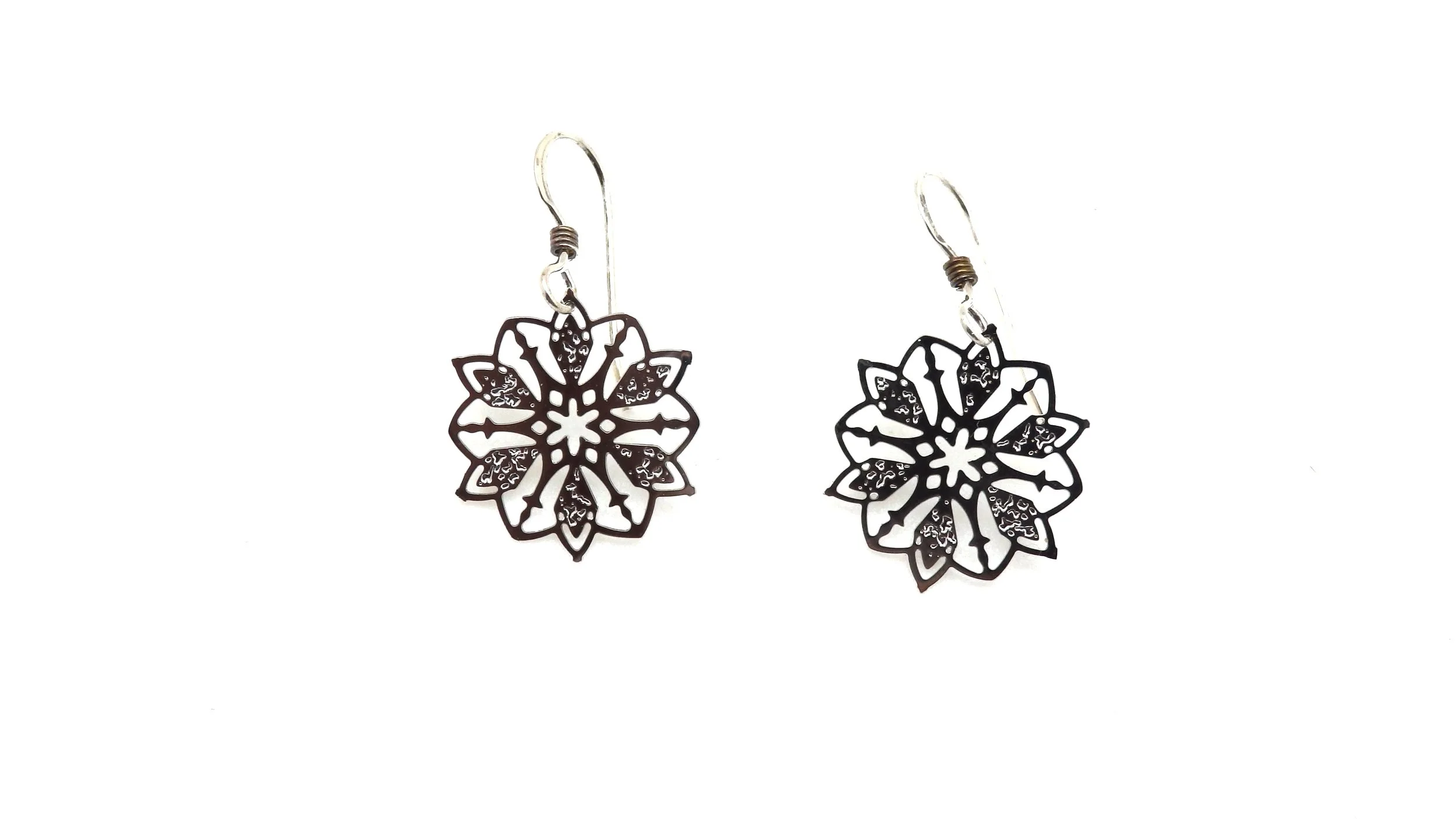 Small Snowflake Dangle Earrings