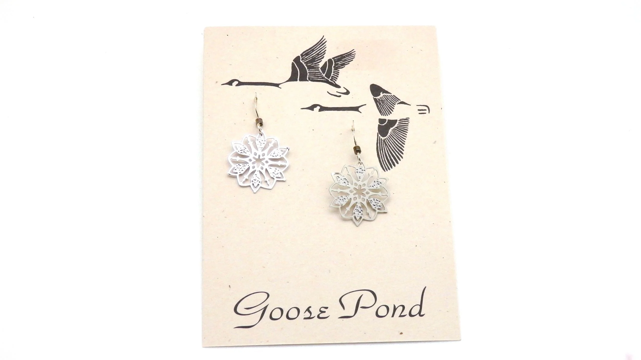 Small Snowflake Dangle Earrings