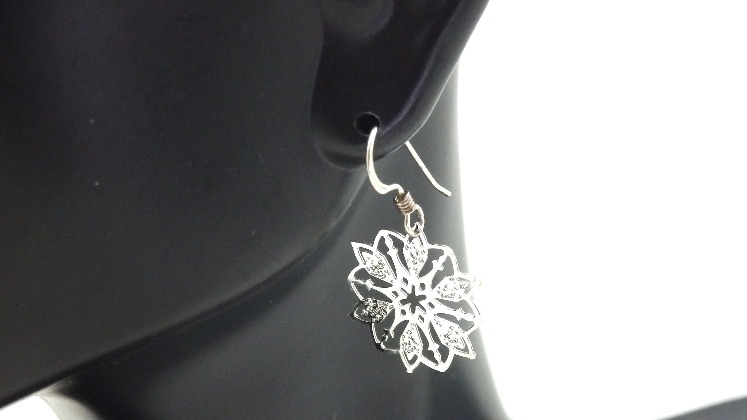 Small Snowflake Dangle Earring