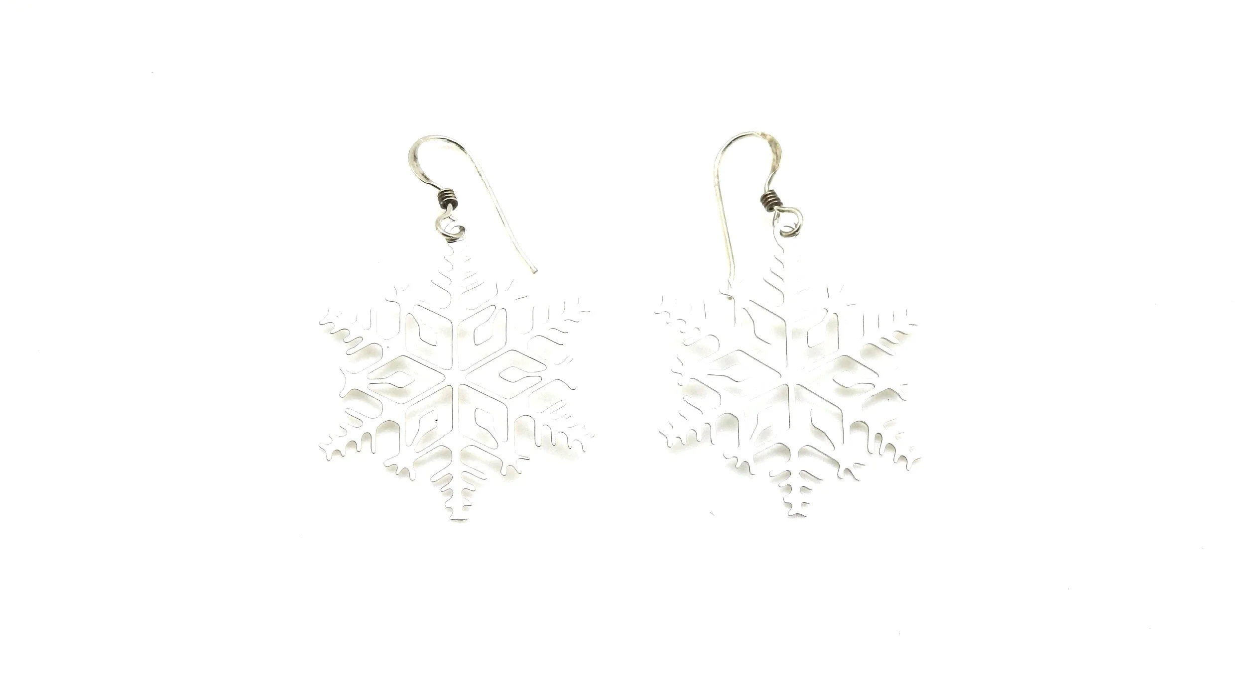 Large Snowflake Dangle Earrings