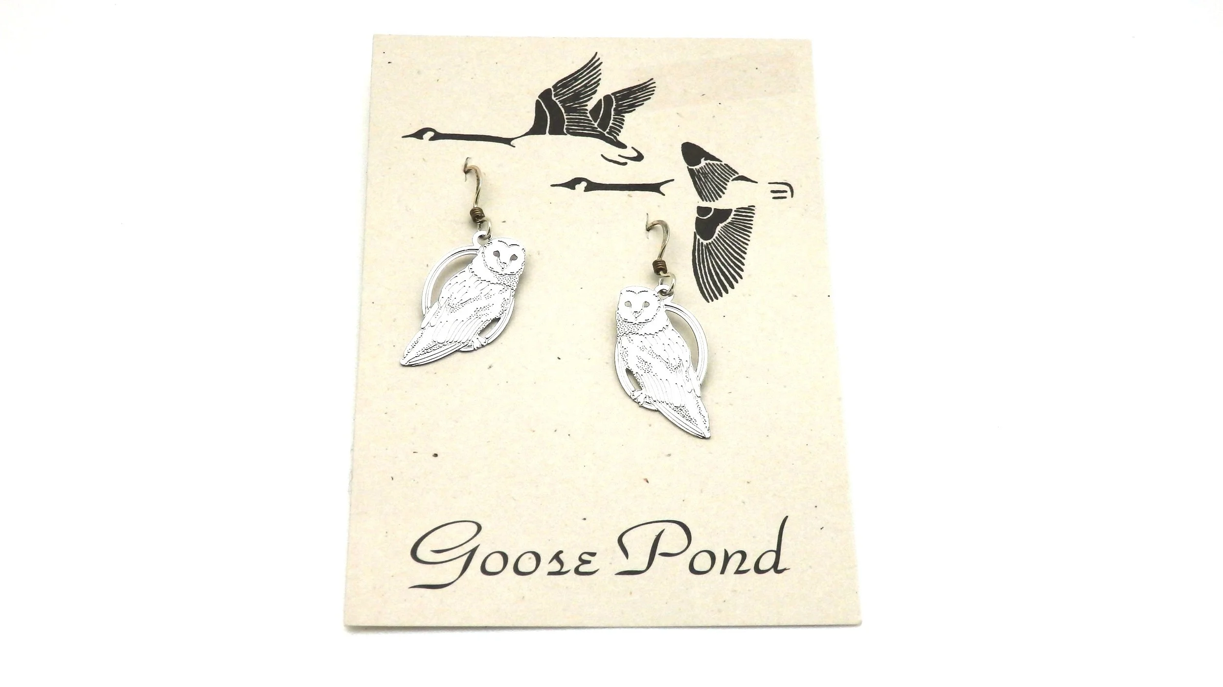 Snowy Owl Dangle Earrings