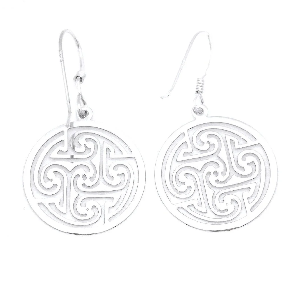 Celtic Circle Dangle Earrings