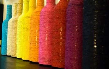 #1 String Wrapped Wine Bottles