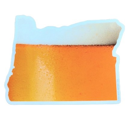 Beer-State of Oregon Silhouette