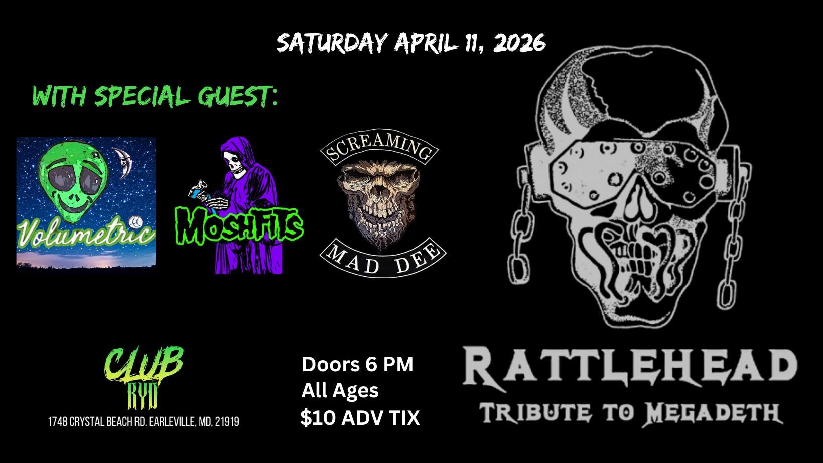 Rattlehead @ Club RYD in Earlesville, MD