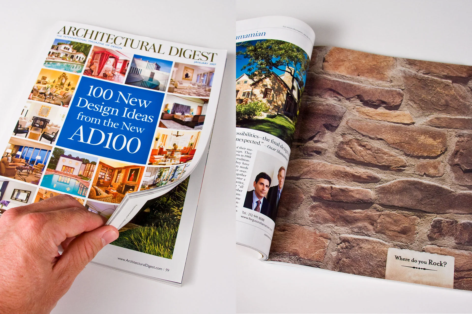 Full page ads dedicated to the surface texture of the product garnered a lot of attention.