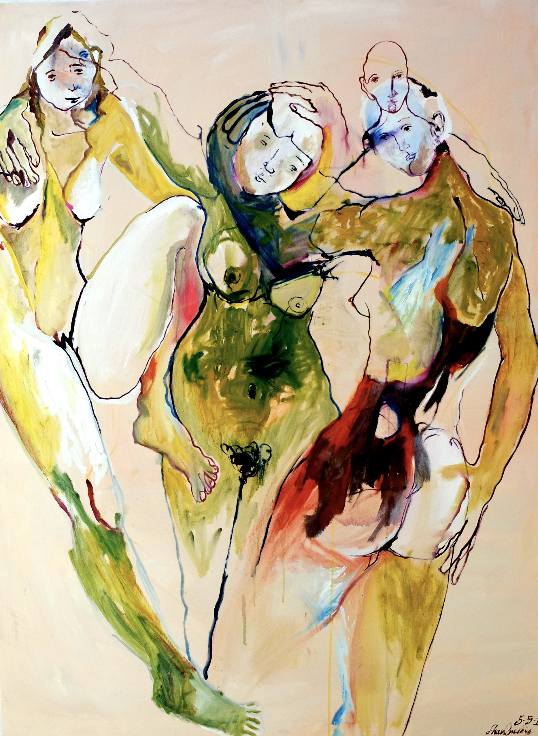 The Three Graces, 30"x40", 2014, oil on canvas