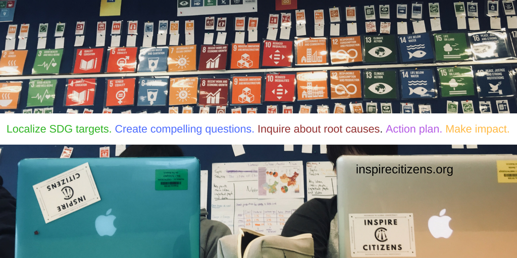 Localize SDG targets. Teach root cause inquiry. Create compelling questions. Action plan. Make impact..png