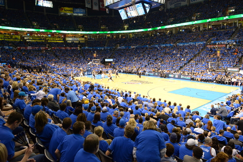 Saturday night at Chesapeake Energy Arena. Photo by Torrey Purvey for InsideThunder.com