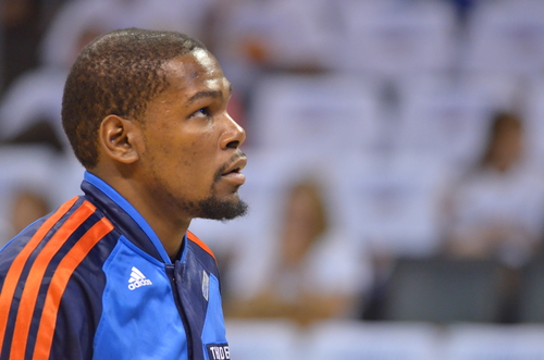 Kevin Durant before Game 2 of the Thunder-Grizzlies Playoff Series. Photo by Torrey Purvey for InsideThunder.com