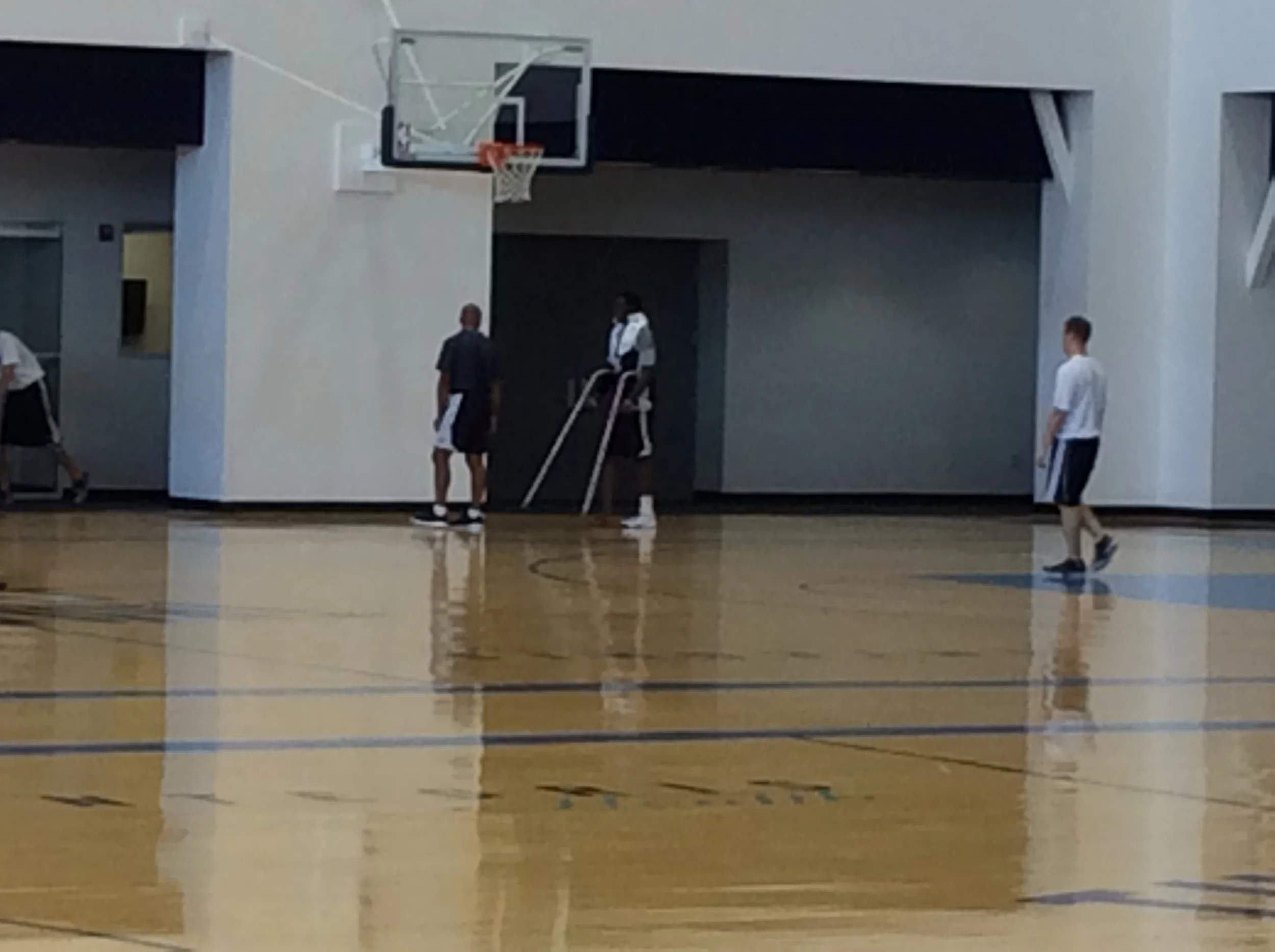 Thunder backup point guard Reggie Jackson on crutches after Monday's practice at the INTEGRIS Thunder Development Center. Photo by Randy Renner for InsideThunder.com