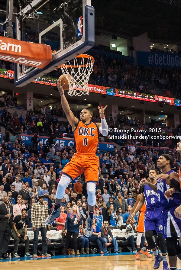 Russell Westbrook for the layup. Torrey Purvey/ InsideThunder.com