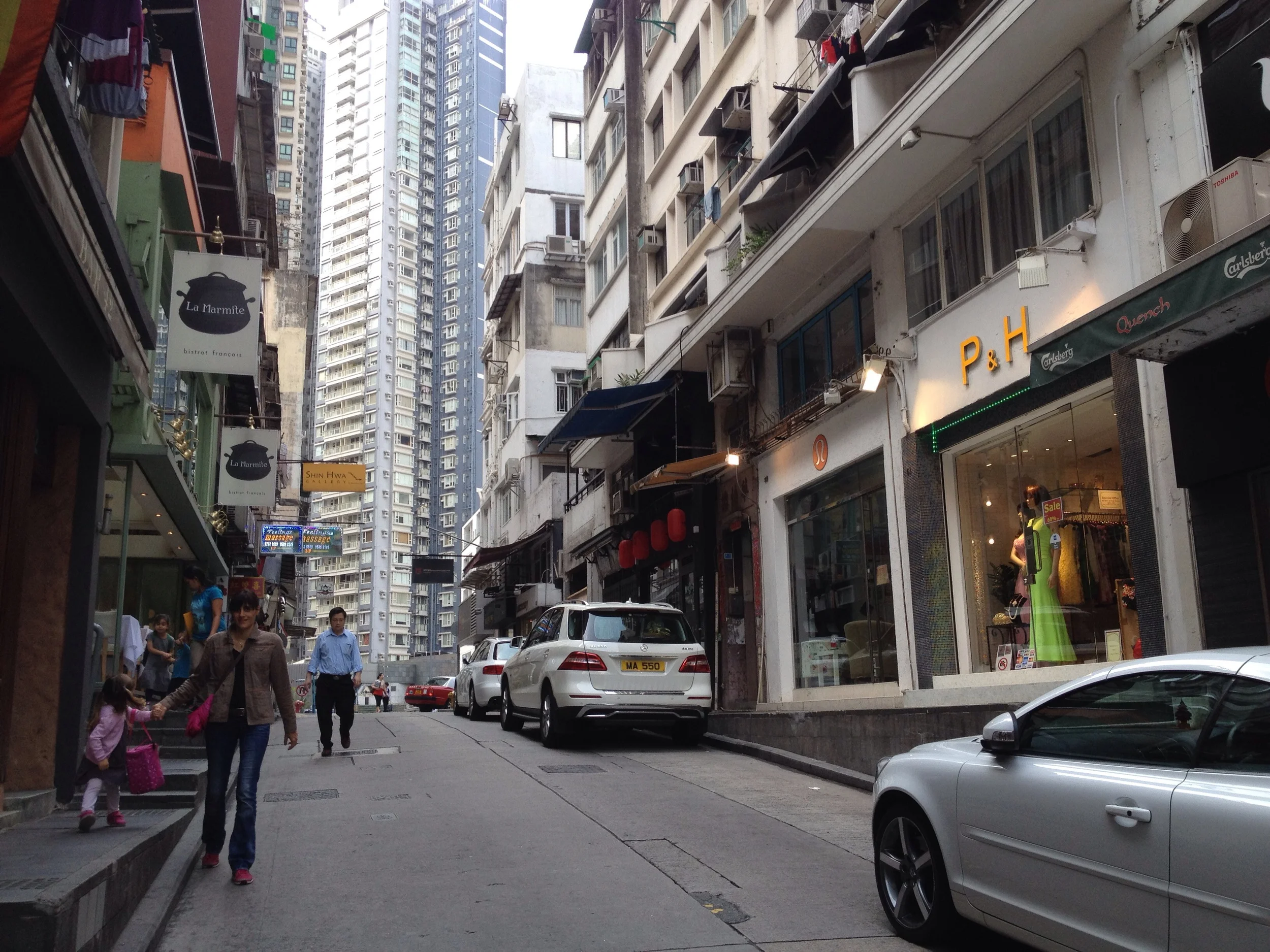 Just on the right hand side if you are walking towards Sheung Wan direction. 