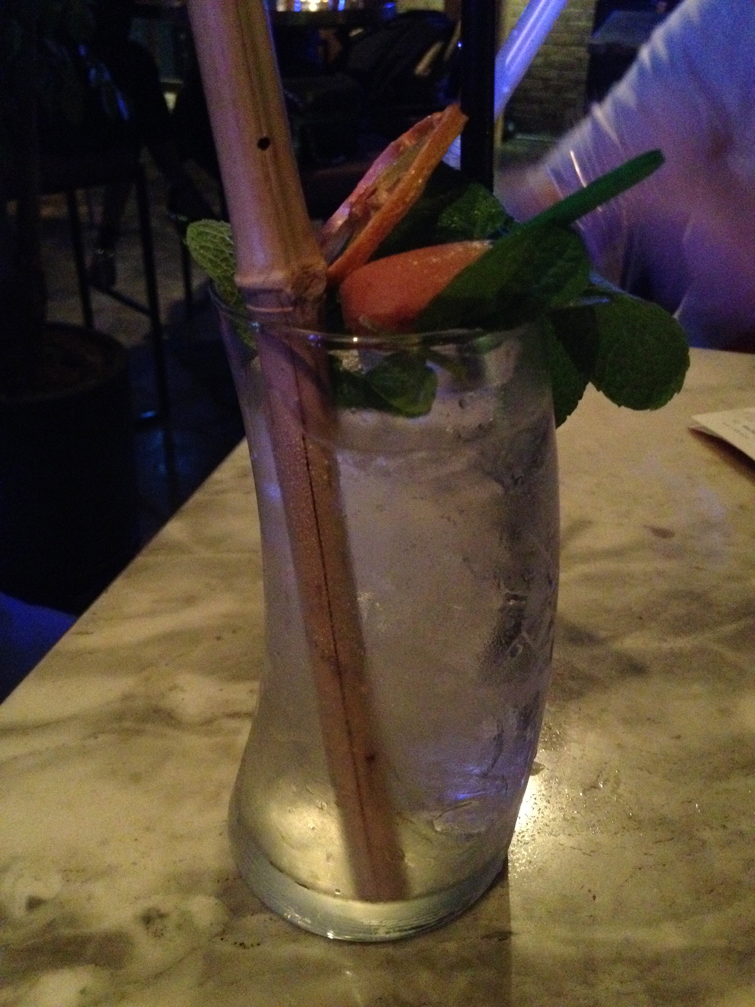 Apple Mojito - good if you like your drinks sweeter. I much prefer the original mojito! 