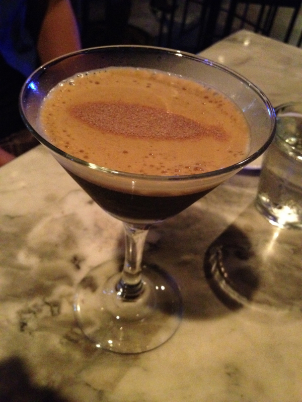 Espresso Martini. For the coffee lovers out there - this drink is delicious! I could drink this at breakfast! The flavour of coffee is well rounded, and nicely paired with the sweetness of Bailey's in the drink.
