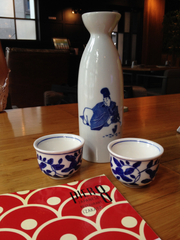 Hot sake at Pier 8. 