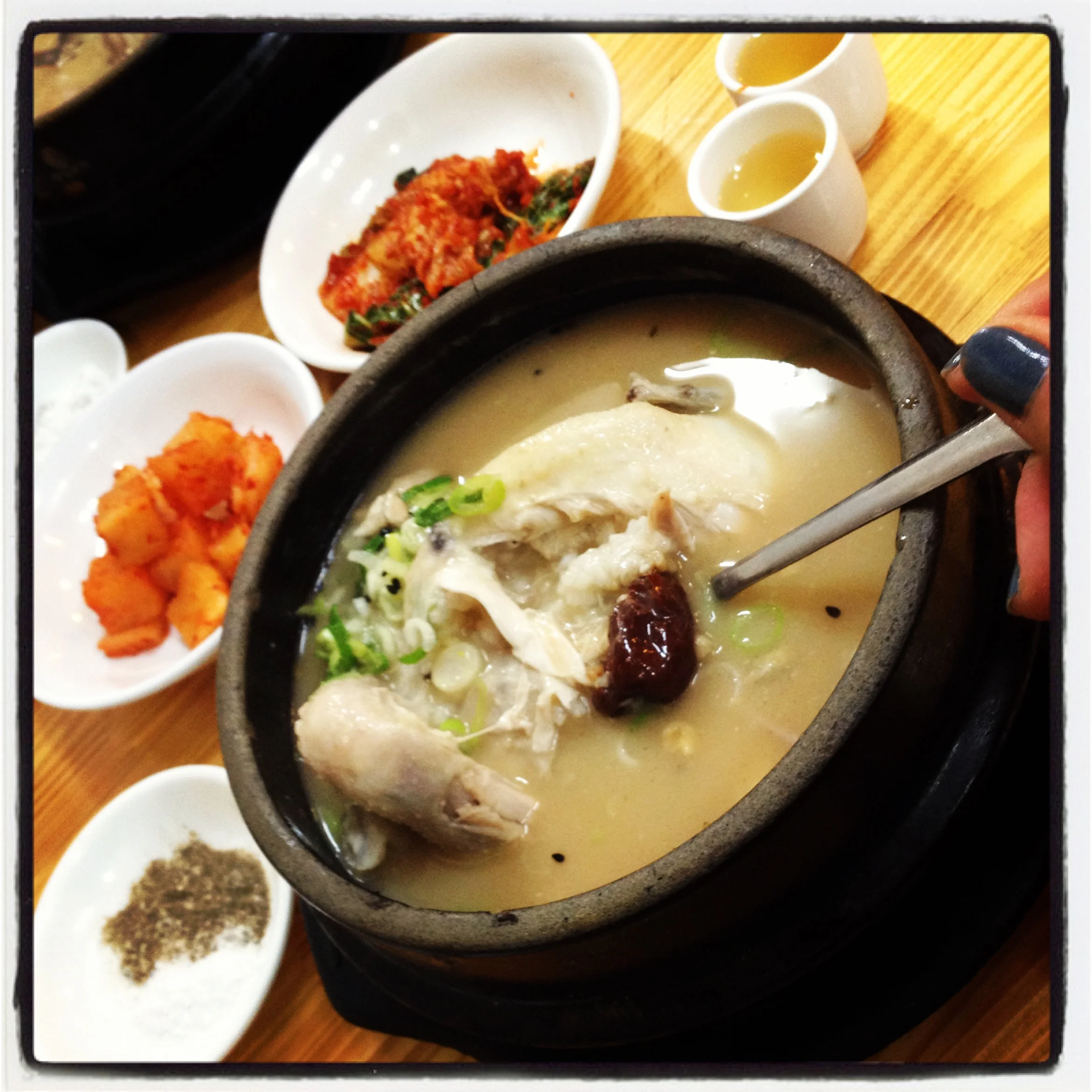 Korean Chicken Soup. 토속촌 삼계탕 (ToSokChon SamGaeTang).
