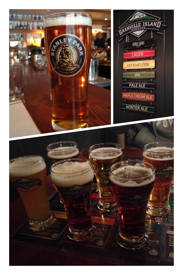 I don't know much about these beers, but they were great locally brewed draft beers! Loved the "Stanley Park" and the "Granville Island Honey Lager". 