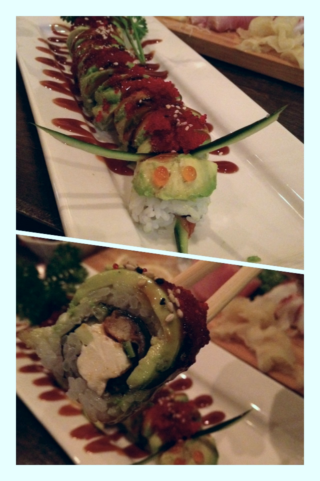Catepillar Roll - very cute presentation and great fresh ingredients.