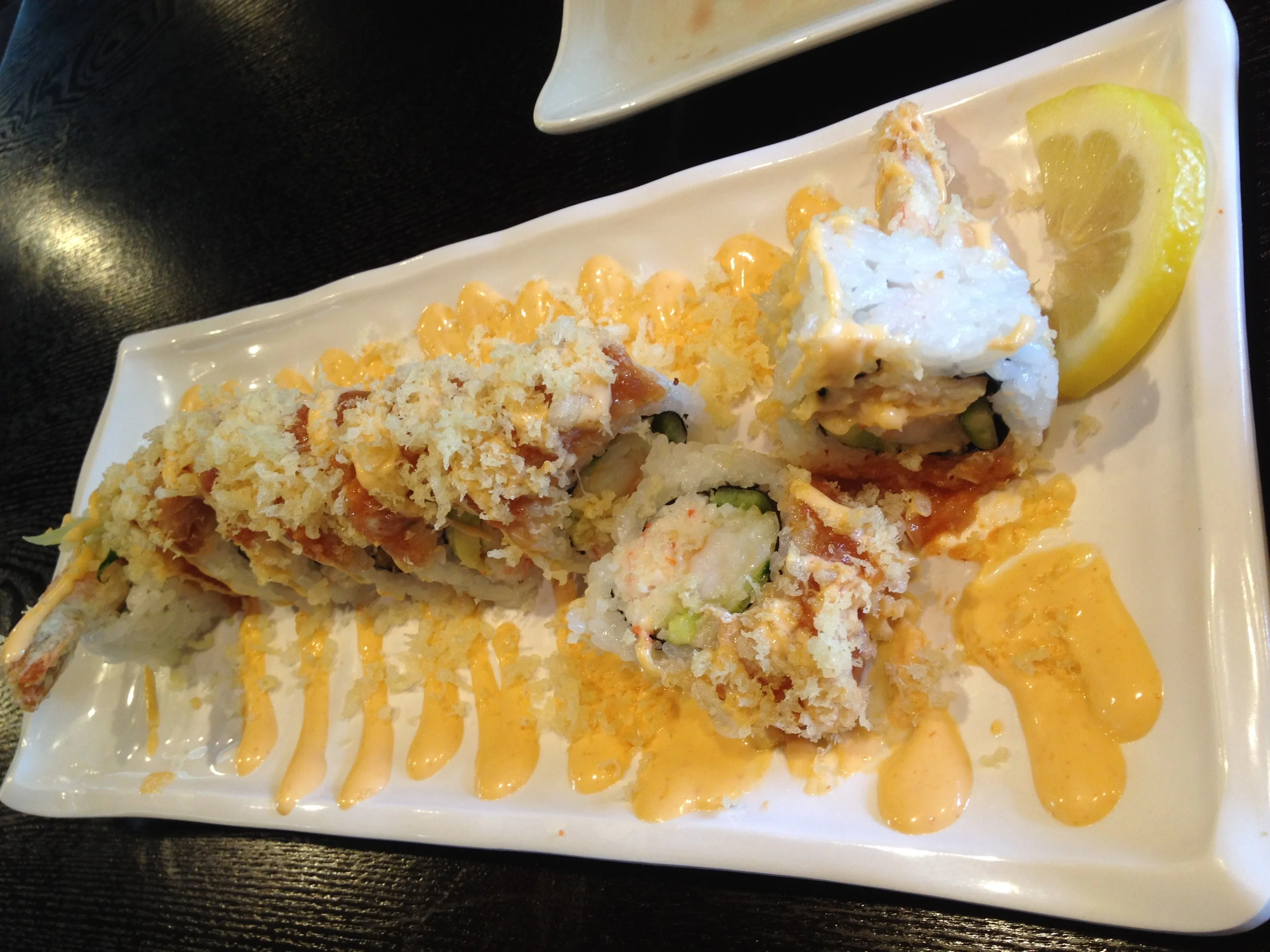 Fastastic Roll - They have a section of specialty rolls which are combinations that are a bit more collaborative of their ingredients. Usually, you either love the combos or you don't. I loved this particular one - shrimp tempura, crab, avocado tope…