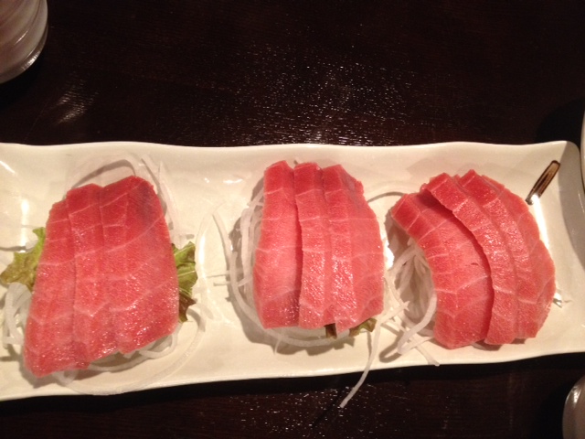 Toro belly sashimi. Was good to share.