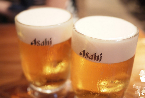 All of the above goes so well with an ice-cold Asahi draft beer. 
