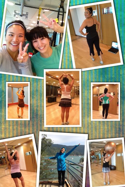 Week 2...CHECK! Location: Hong Kong, PURE fitness studio To keep myself accountable, I'm going to take a picture of each workout (even on the 1 rest day), while representing pieces of my favourite-fit-and-functional lululemon collection! We will both be continuing this insanity while traveling over the next couple of weeks for Christmas holidays...extra motivation will be needed, so wish us luck! *^^*